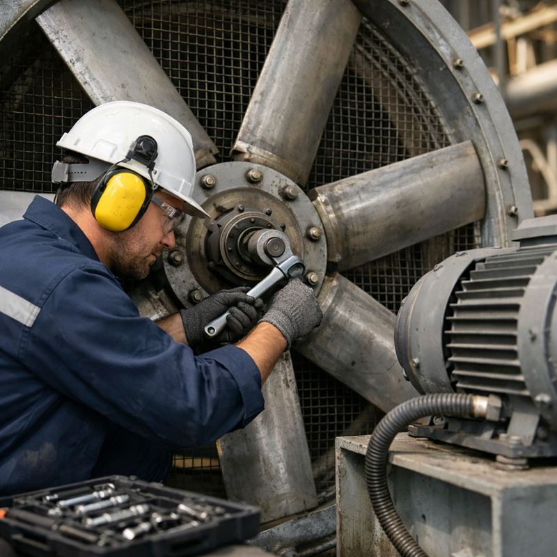 Manutenção de ventiladores industriais
